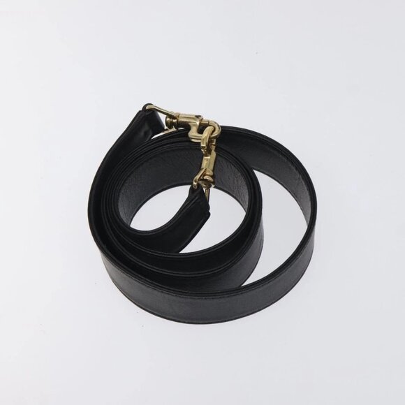 GUCCI Bamboo Hand Bag Leather 2way Black Gold - Picture 12 of 15